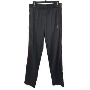 Tek Gear Training Pant Mens S Piped Tricot Drawstring Elastic Waist Black NEW